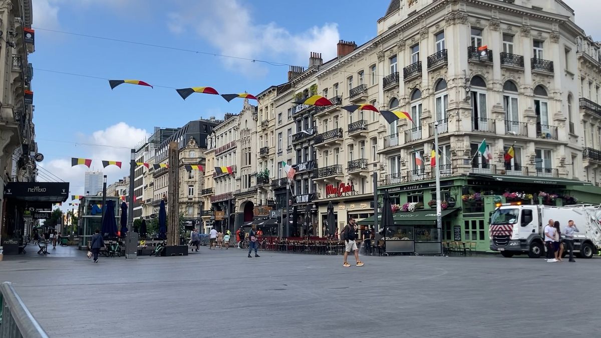 Brussels city plaza